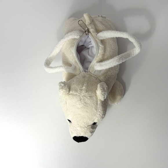 2003 Wishpets Sunny the Polar Bear 9.5" Plush Stuffed Animal Purse Handbag 91004 - Picture 5 of 9